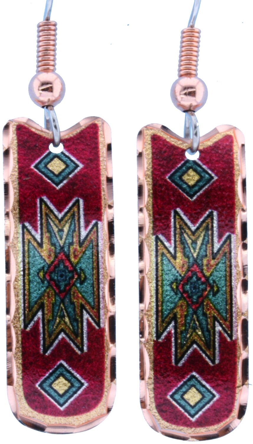 RECTANGULAR NATIVE EARRINGS LD-339