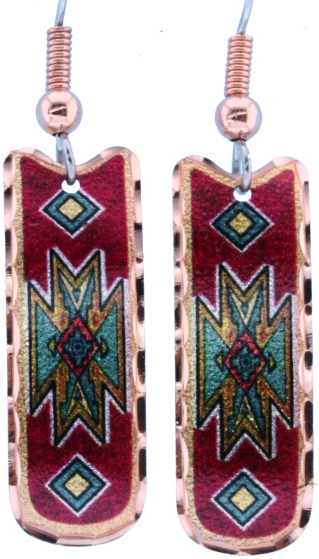 RECTANGULAR NATIVE EARRINGS LD-339