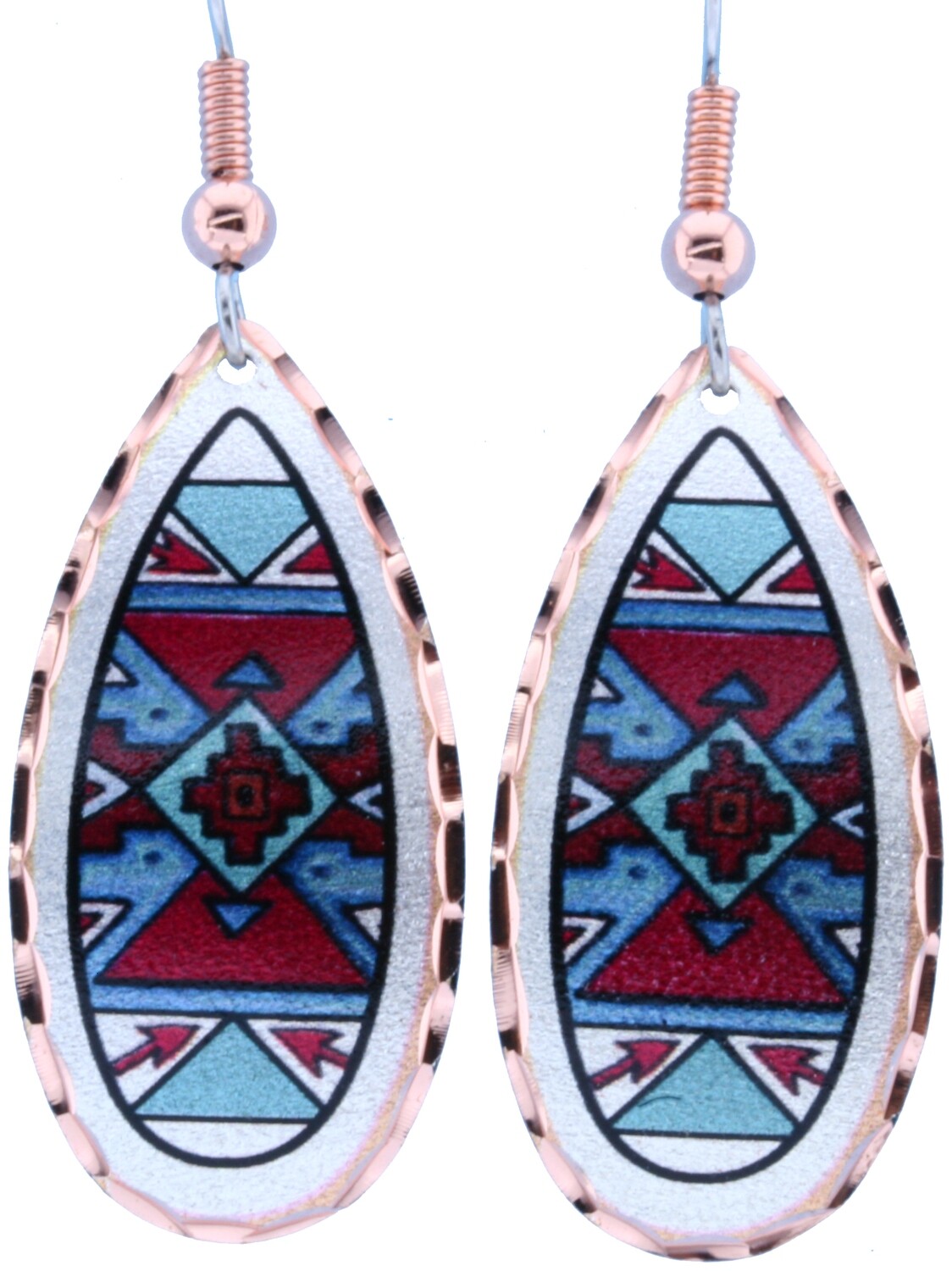 TEARDROP NATIVE AMERICAN EARRINGS LD-305