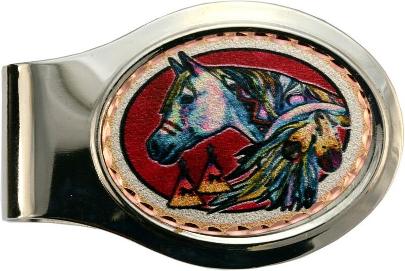 NATIVE INDIAN HORSE MONEY CLIPS ML-11