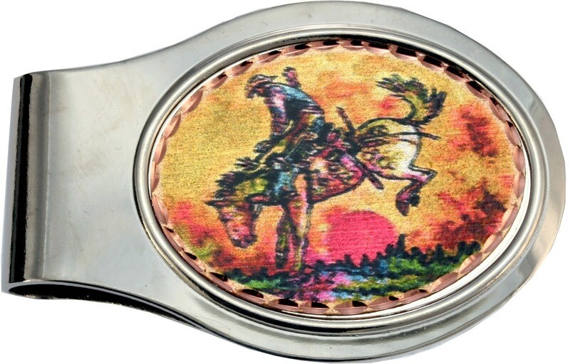 WESTERN RODEO MONEY CLIP ML-56
