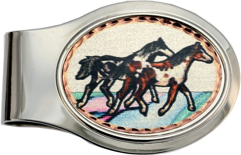 WILD HORSES MONEY CLIP ML-82