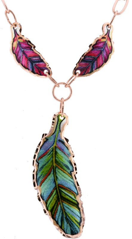 COPPER FEATHER NECKLACE NC-LDM272