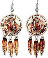 Dangle Painted Horse Earrings YBM-16