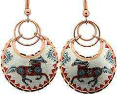 Wire Jewelry Painted Pony Earrings LJ-19