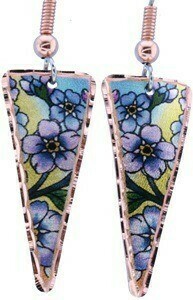 Triangle Forget Me Not Flower Earrings LD-330
