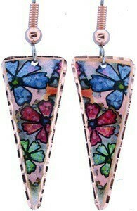 Alcohol Ink Art Flower Earrings LD-315