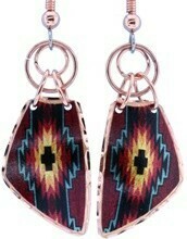 Copper Wire Native American Earrings LJ-55