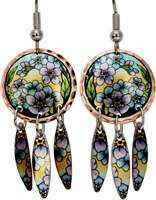 Dangle Forget Me Not Flower Earrings AKm-64