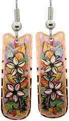 Colorful Rectangle Flower Earrings LD-262
