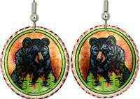 Original Art Jewelry Bear Earrings YB-02