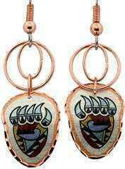 Copper Wire Jewelry Native Bear Paw Earrings LJ-10