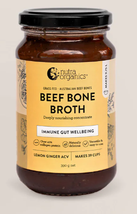 Nutra organics Beef Bone broth - Lemon Ginger ACV