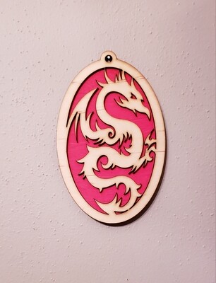 Asian Dragon Home Decor Wall Art 9&quot; by 5&quot;