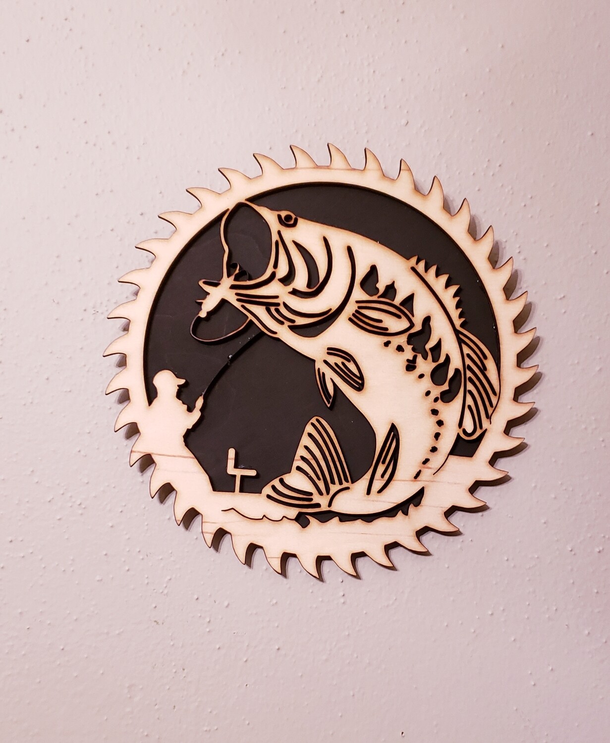 9&quot; Fishing Saw Blade Wall Art Hanging Plaque