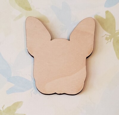 French Bulldog Laser wood cut out,3&quot; tall,1/4&quot; Unfinished birch,plain,not painted,diy,paint yourself,craft supply,supplies