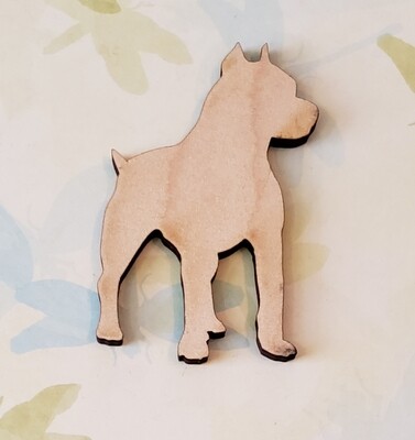 PIT BULL DOG Laser wood cut out,3&quot; tall,1/4&quot; Unfinished birch,plain,not painted,diy,paint yourself,craft supply,supplies,Pitbull