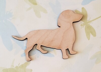 DACHSHUND Laser wood cut out,3&quot; tall,1/4&quot; Unfinished birch,not painted,diy,paint yourself,craft supply,supplies,weiner dogs