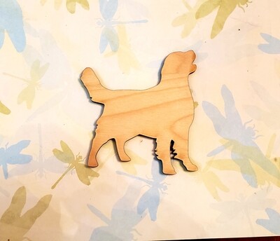 Golden RETRIEVER dogs Laser wood cut out,3&quot; tall,1/4&quot; Unfinished birch,not painted,diy,paint yourself,craft supply,supplies,Lab dog