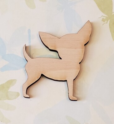 CHIHUAHUA dogs Laser wood cut out,3&quot; tall,1/4&quot; Unfinished birch,not painted,diy,paint yourself,craft supply,supplies,DOG
