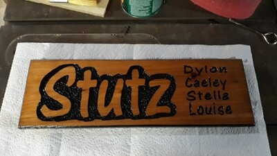 Name Signs On Cedar Hand Carved With Router