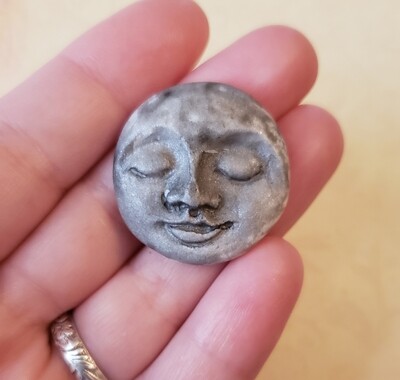 Polymer Clay face Cabochon,Flat back bead,handmade supply,focal bead,no hole,art bead