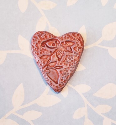 LARGE Polymer Clay HEART Cabochon,Flat back bead,handmade supply,focal bead,no hole,art bead
