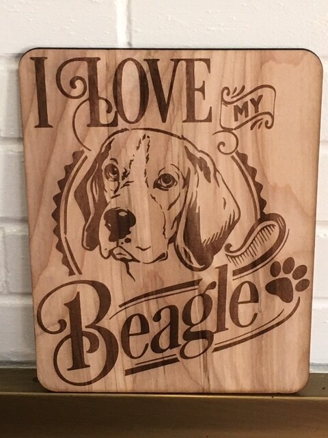 I LOVE MY BEAGLE DOG pet art,Quote Wood Wall Art,Plaque,Inspirational Unique gift
