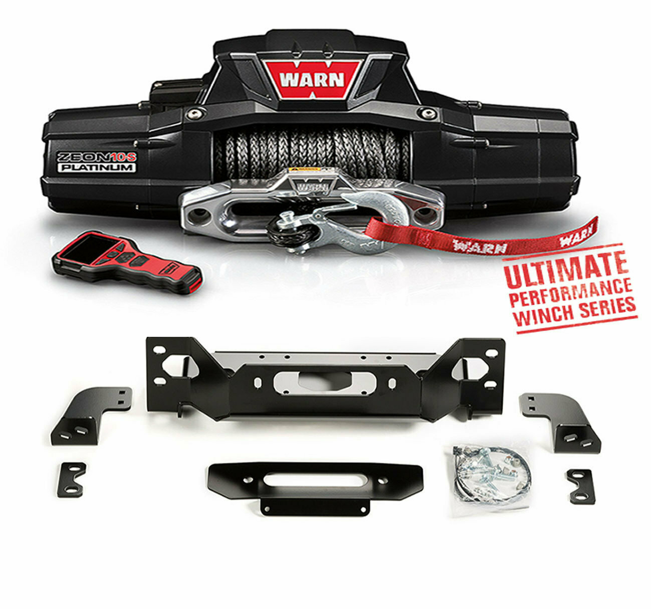 Warn Winch Package for 2018 Jeep Wrangler JL Rubicon (OE steel bumper)