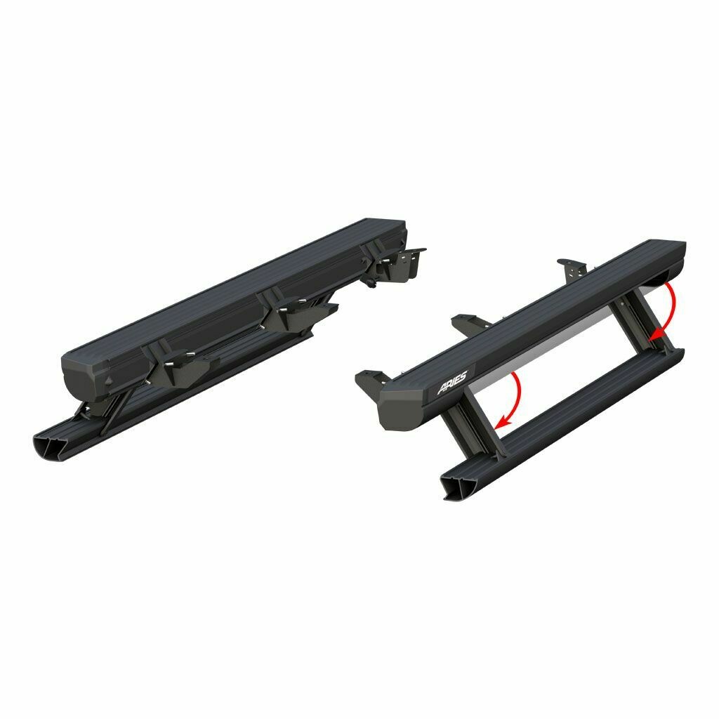 ARIES ActionTrac Power Folding Running Boards for 0718 Jeep Wrangler