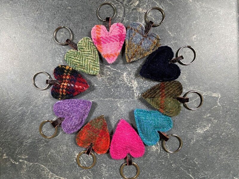 Keyring - Harris Tweed Heart