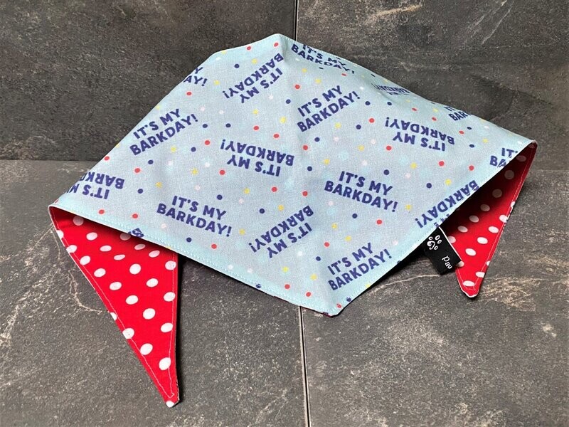 Bandana - It's my barkday, blue
