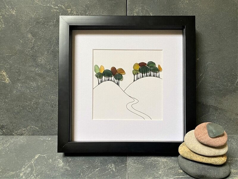 Sea glass art - Into the woods
