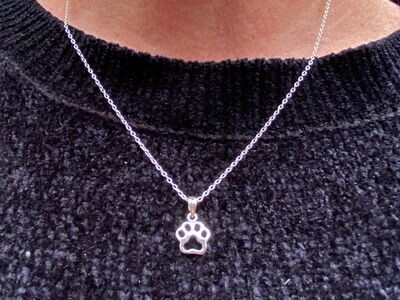Paw print - Sterling Silver necklace