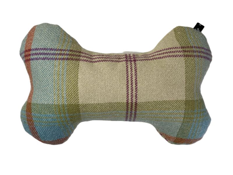 Posh Paws Dog Bone pillow - Balmoral aqua