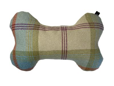 Posh Paws Dog Bone pillow - Balmoral aqua