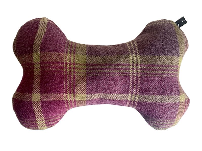 Posh Paws Dog Bone pillow - Balmoral Amethyst
