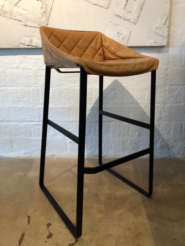 Piet Boon Kekke / Barstuhl Leder Stonewash Senape (Cognac)