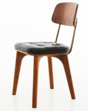 STELLAR WORKS chair brown and black leather