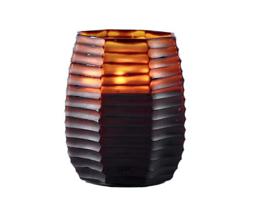 ONNO Duftkerze Cubo L Duft- Sage / Farbe amber