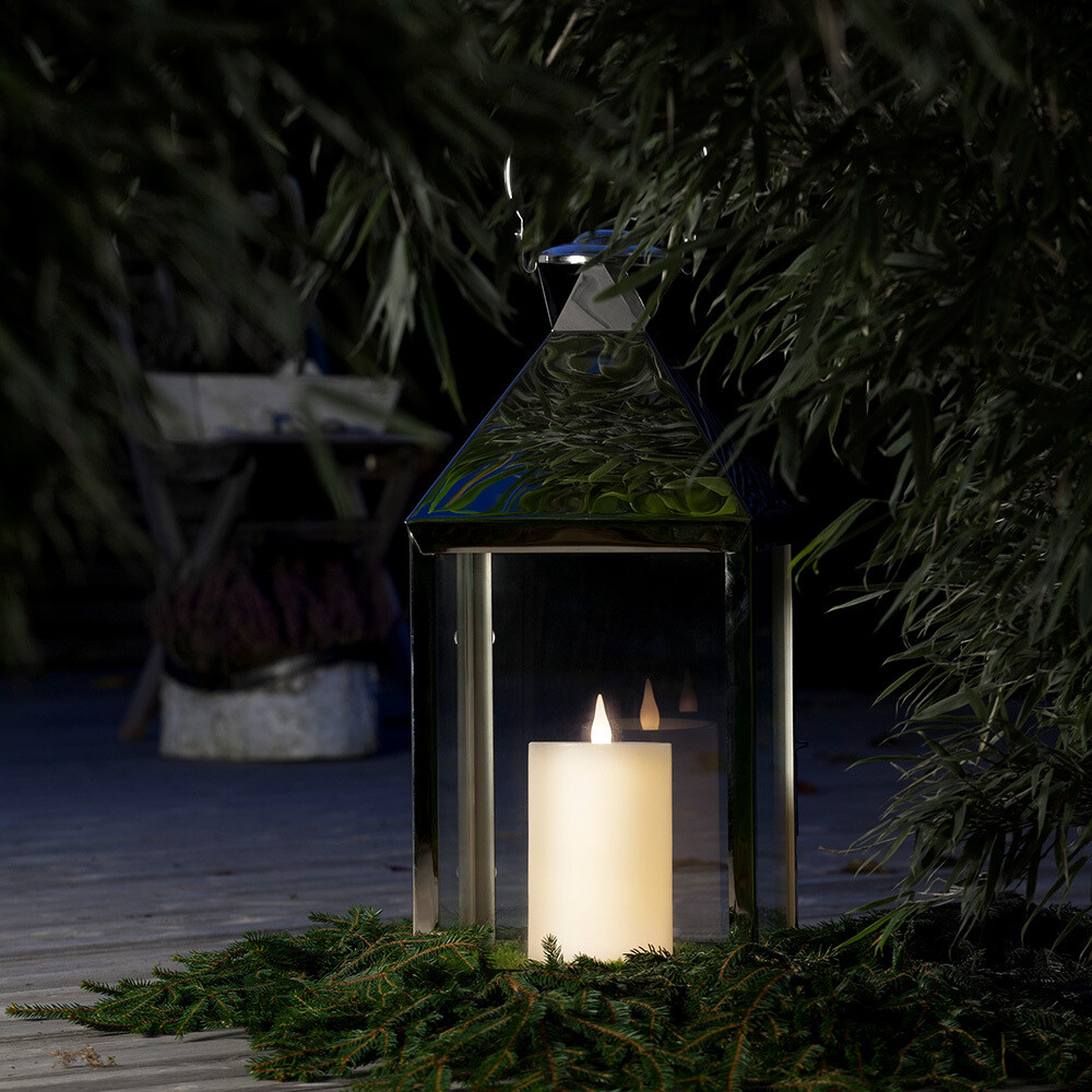 LED-Echtwachskerze für In- und Outdoor