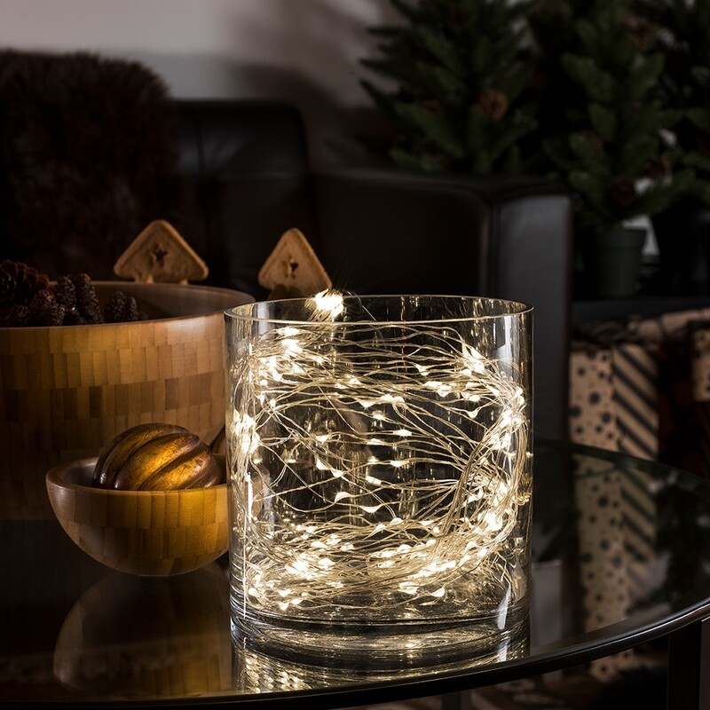 Tropfenlametta mit 200 LEDs für Indoor