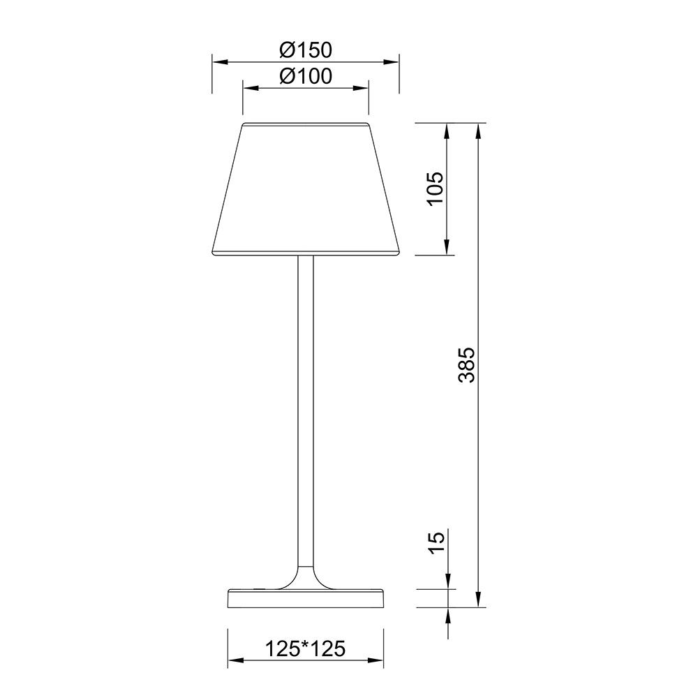 PIODA LED-Tischlampe mit Akku für In- und Outdoor
