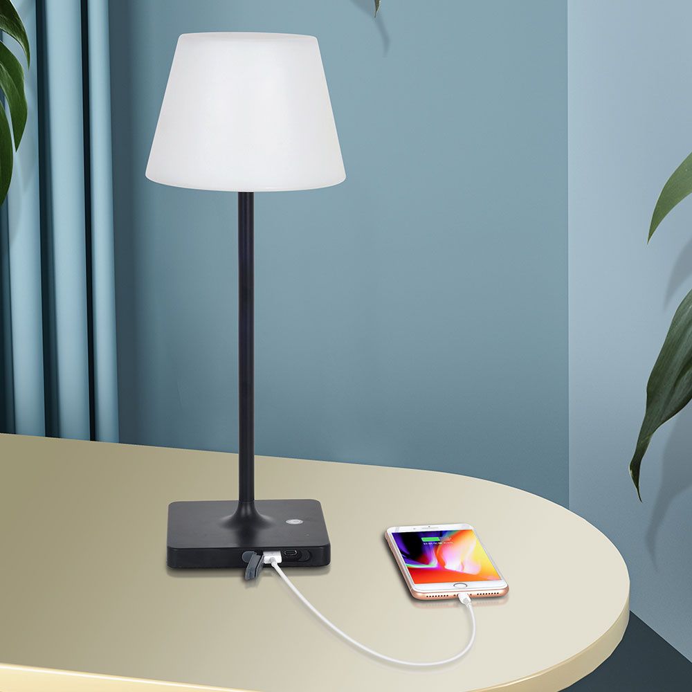 PIODA LED-Tischlampe mit Akku für In- und Outdoor