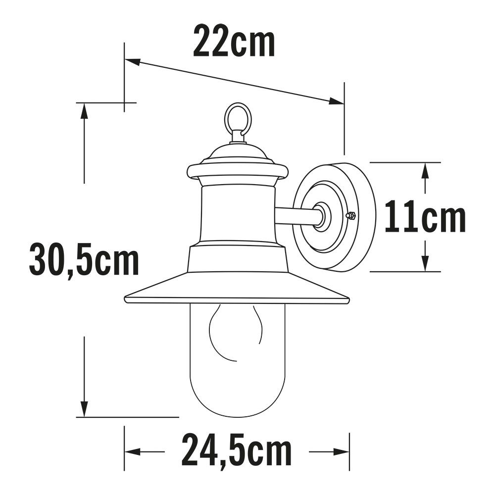 NAPOLI Wandlampe für Outdoor