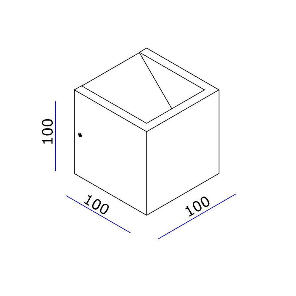 CUBE LED-Wandlampe Dim to Warm
