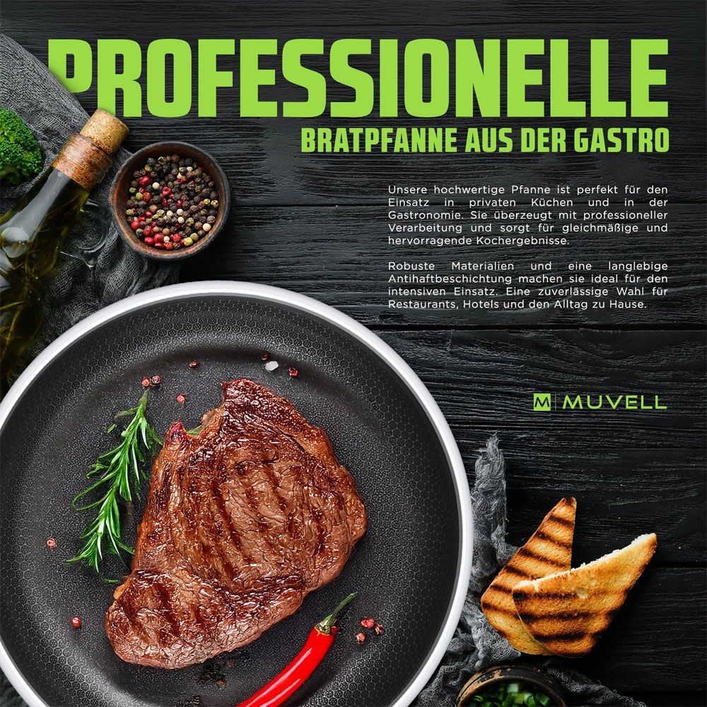 Wabenstruktur Bratpfanne Induktion Antihaft 26 cm