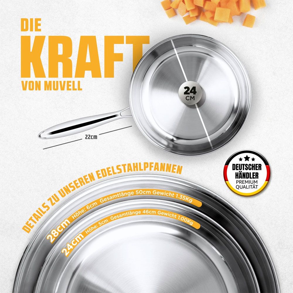 Bratpfanne Classic Edelstahl Induktion 32 cm