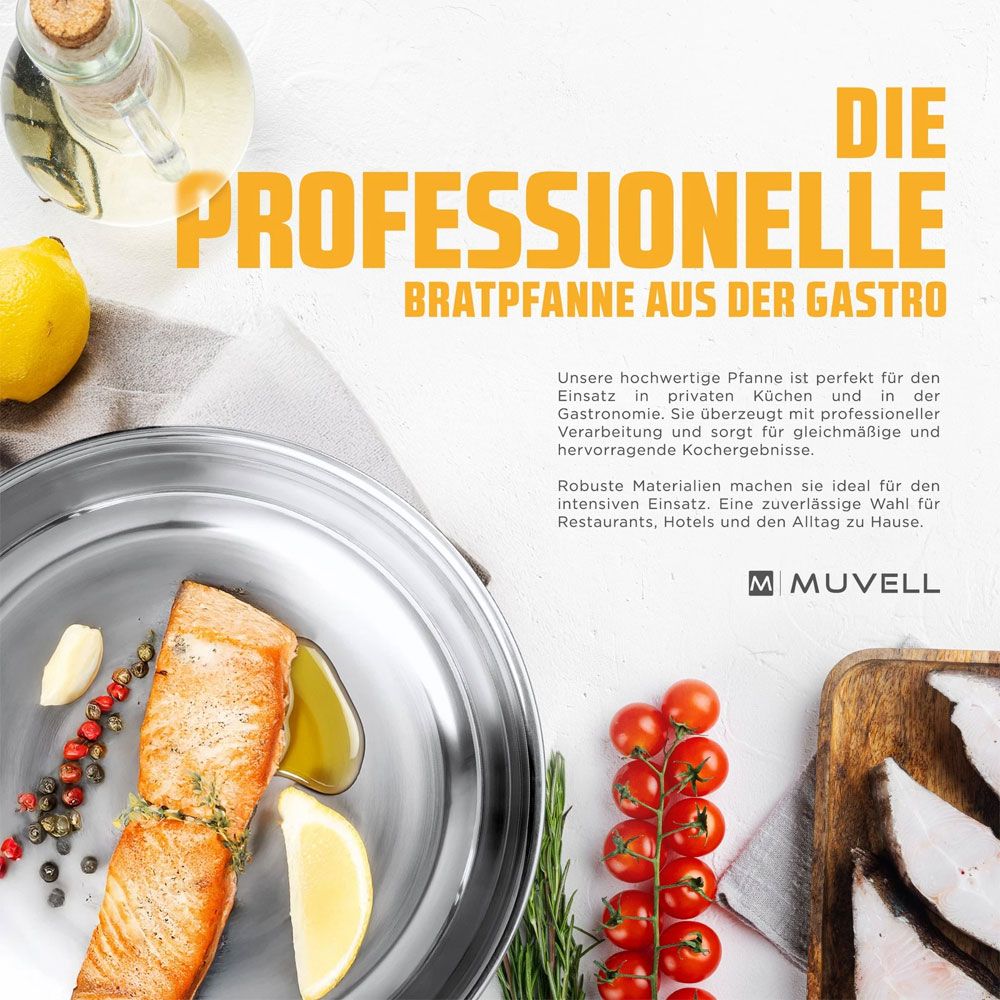 Bratpfanne Classic Edelstahl Induktion 32 cm