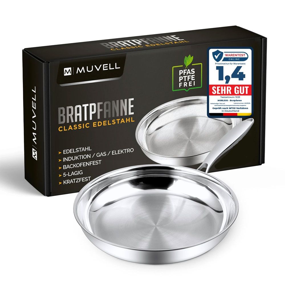 Bratpfanne Classic Edelstahl Induktion 32 cm